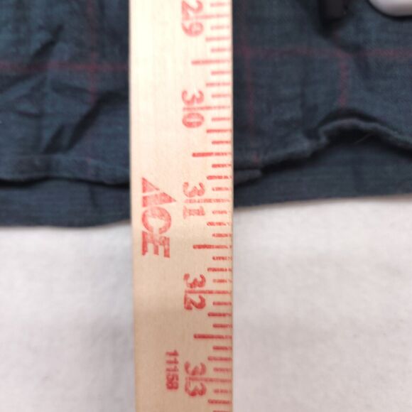 Woodbourne Road Windowpane Flannel Button Up Shirt Mens Size Large L Green - Picture 7 of 10